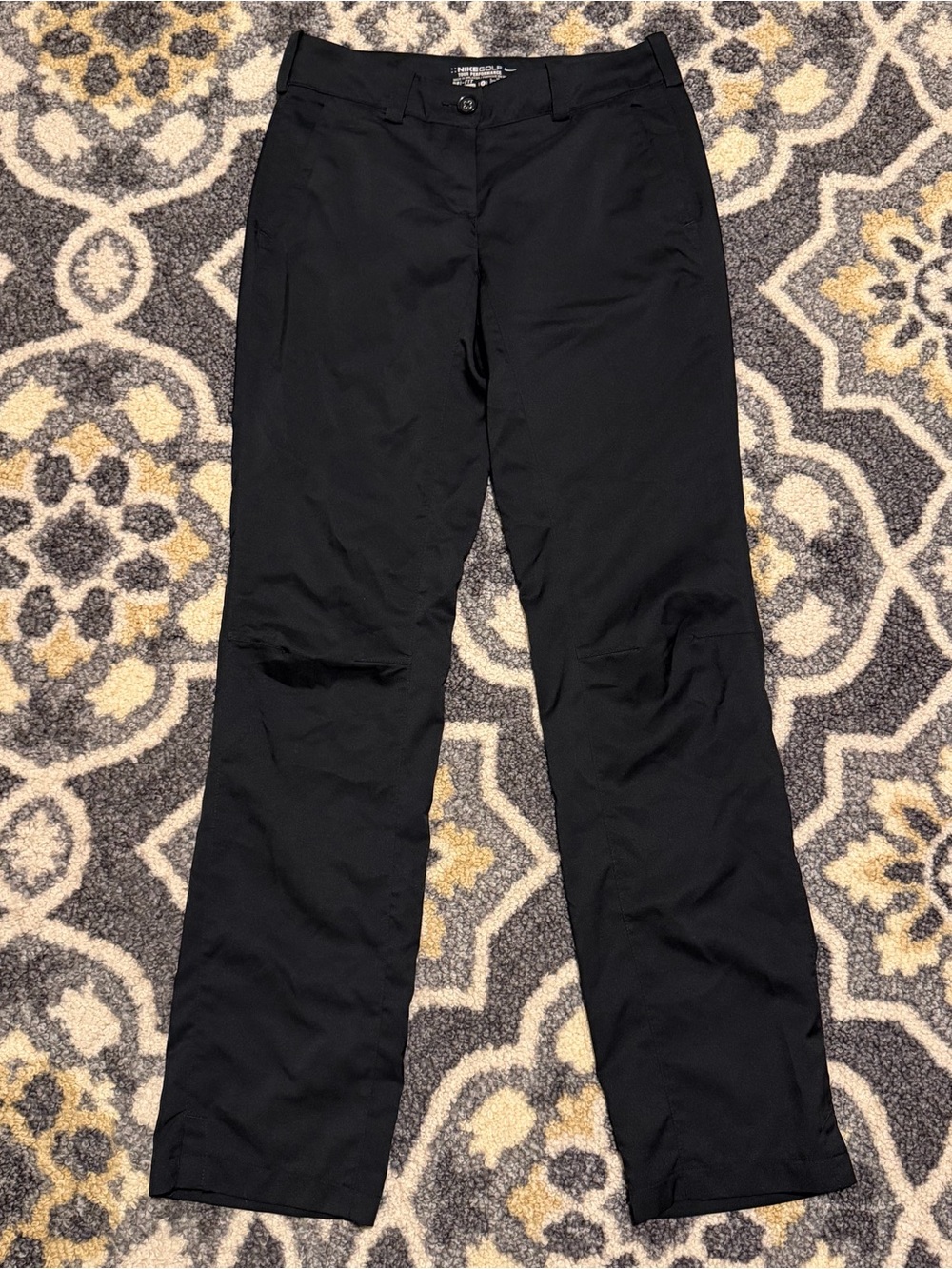 NIKE Golf Dri-Fit Black Straight-Leg Athletic Toir Performance Pants | Size 2